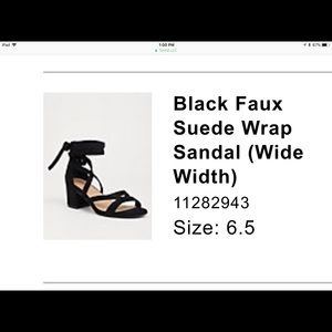 Black wrap sandal